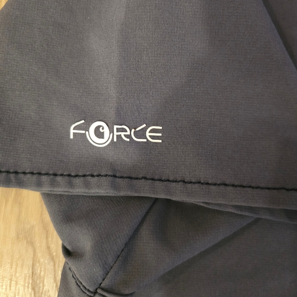 Carhartt Force Cross Flex Scrub Set Womens Medium Pewter Gray Pink Trim Stretch - Picture 4 of 9